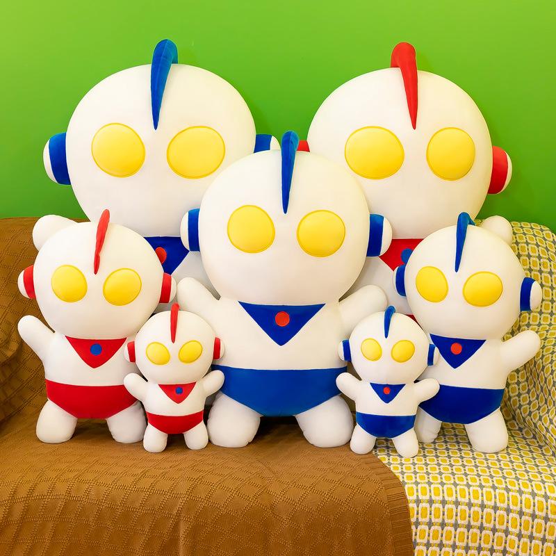 Salted Egg Superman Doll Plush Toy Q Version Ultraman Superman Doll Children's Accompanying Pillow