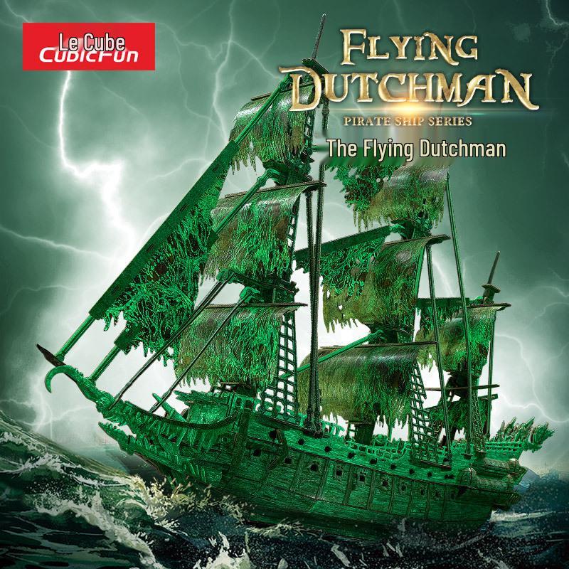 Rubik's Cube 3D Flying Dutchman Pirate Ship: Challenging DIY Model for Adults