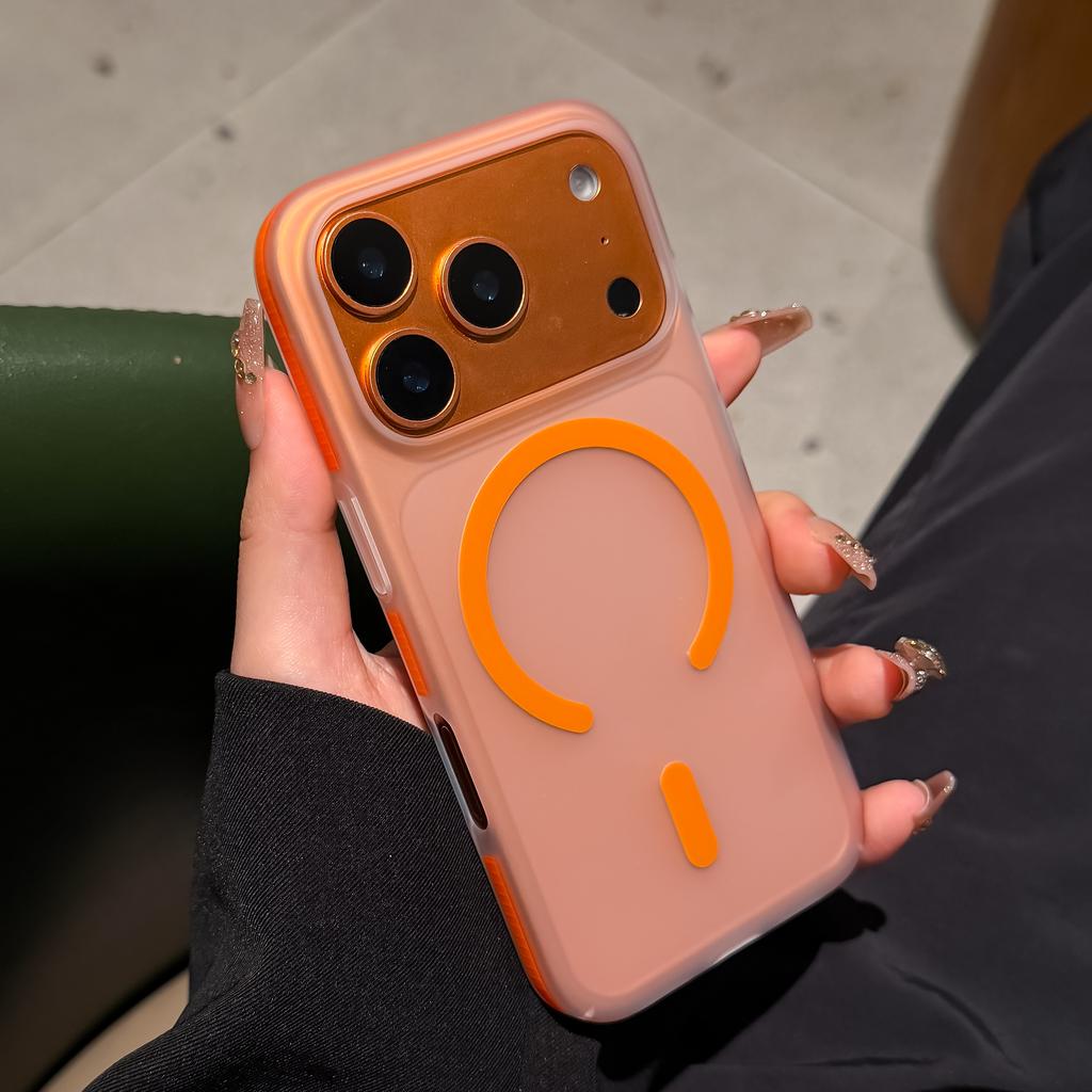 Luxuriöse Ultradünne Nano Matte Durchscheinende Harte PC Handyhülle für iPhone 17 Air 16 15 14 Pro Max Für Magsafe Kabellose Ladehülle