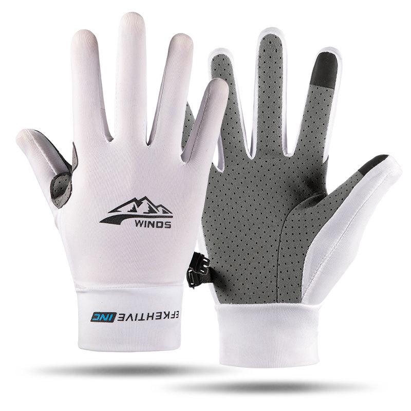 Ice Silk Unisex Fingerless Gloves: Lightweight Sun Protection for Outdoor Activities