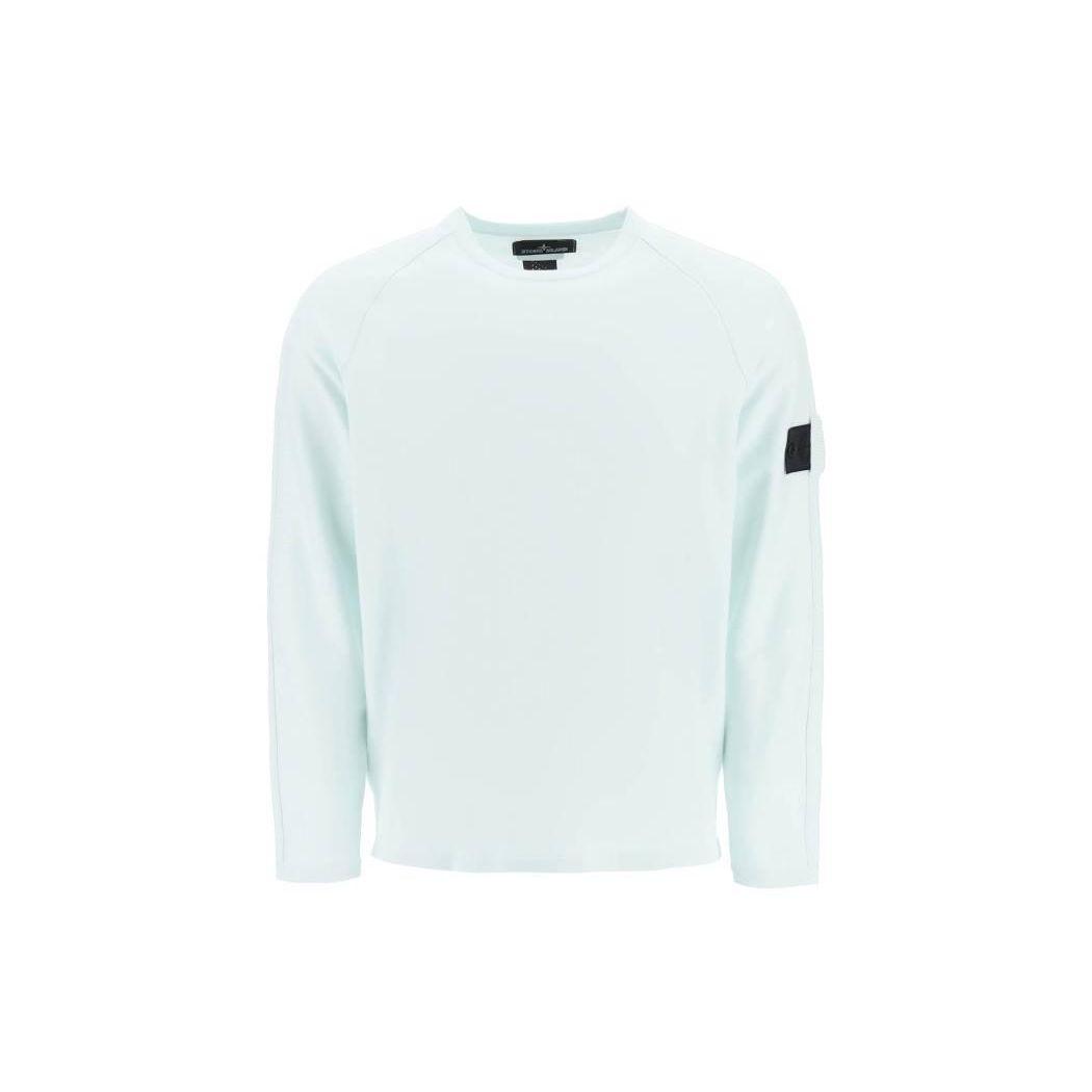 

STONE ISLAND Мужской свитер однотонный с круглым вырезом и длинным рукавом Ss23 светло-голубой 78195071S-V0003 S