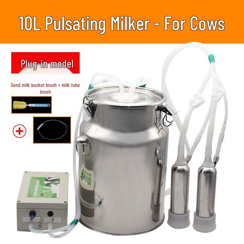Electric Milking Machine for Cows & Sheep: Pulsating, Speed Adjustable, Fully Automatic, Compact for Home Use
