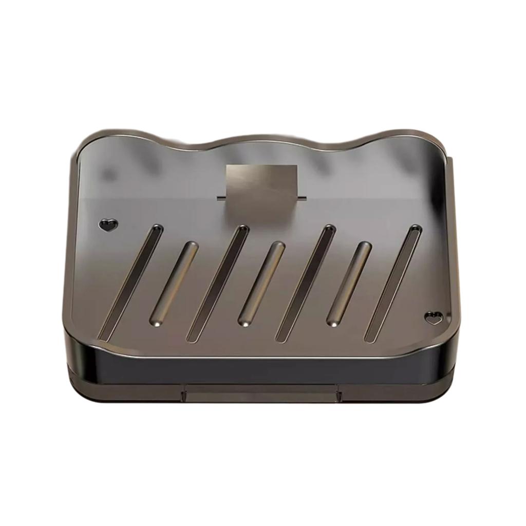 Wall Mounted Double Layer Soap Dish PunchFree No Draining Soap Holder Bathroom Kitchen Soap Rack Organizers