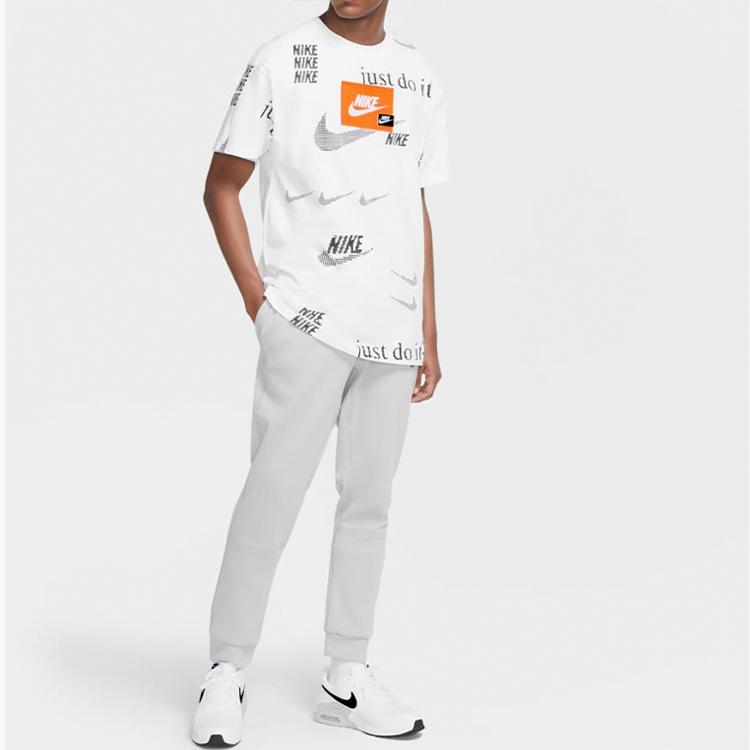 Nike Logo Graphic Crew Neck T-Shirt Men Tops White CW0378-100