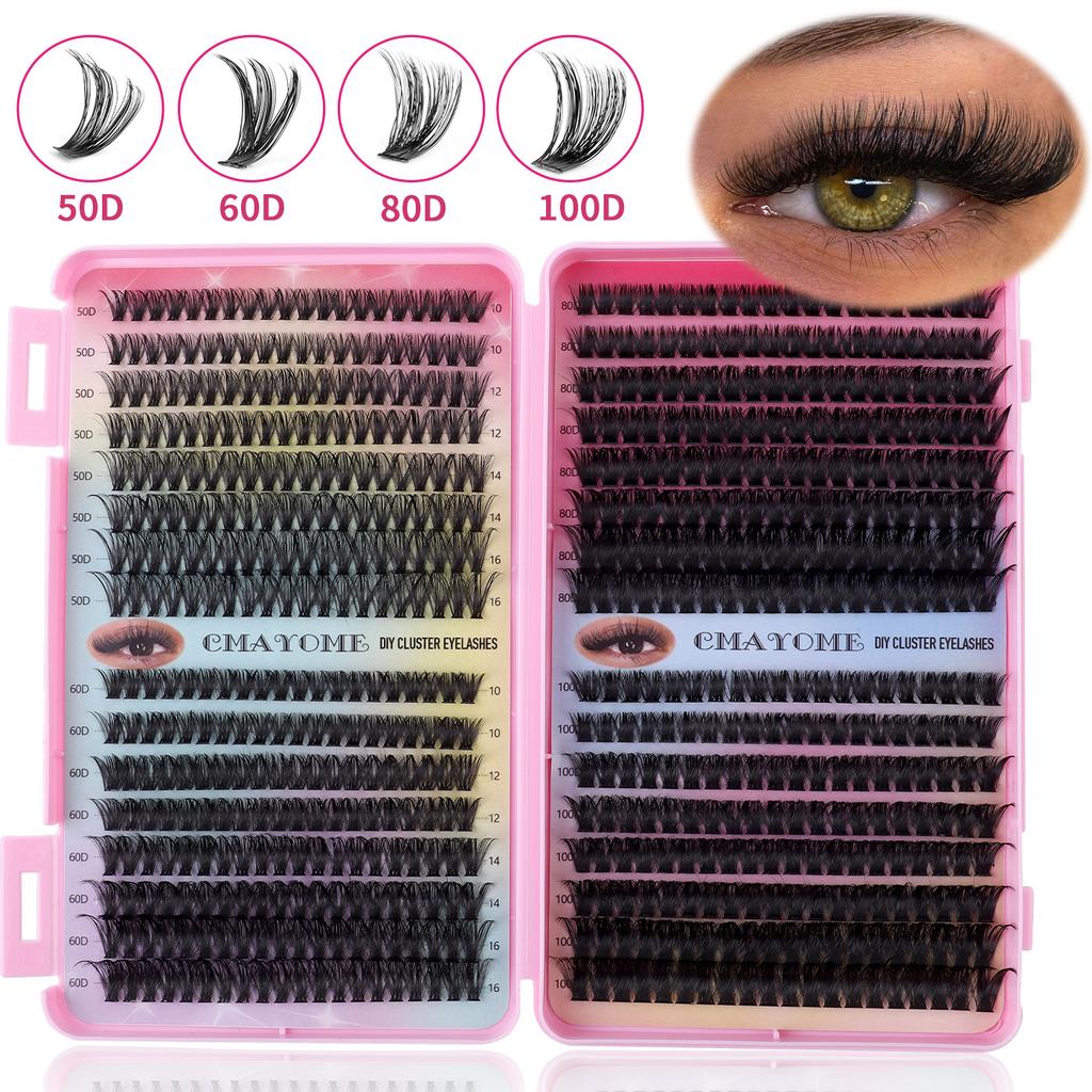 640 Tufts Diy Multi-Haired Eyelashes Book 10-16Mm Natural Thick D Song Segmented False Eyelash Set