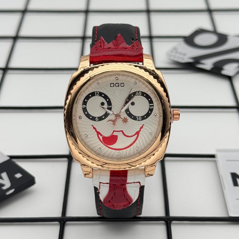 

JYL Women s Watch Oval Fashion Leather Strap red white noodles
