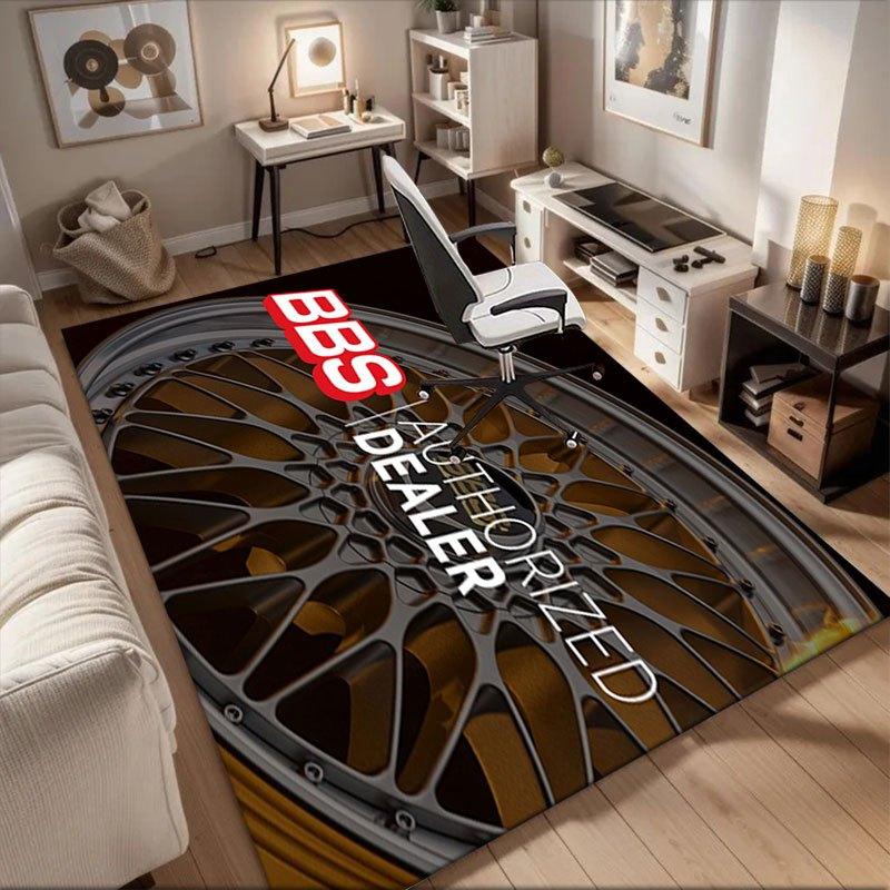 

BBS Wheel Rim - Authorized Dealer ProductOffice Mat Perfect for Home Decor Office Desk Chair Rugs Chair Carpet for office Polyester Chair Ma 60cm by 90cm
