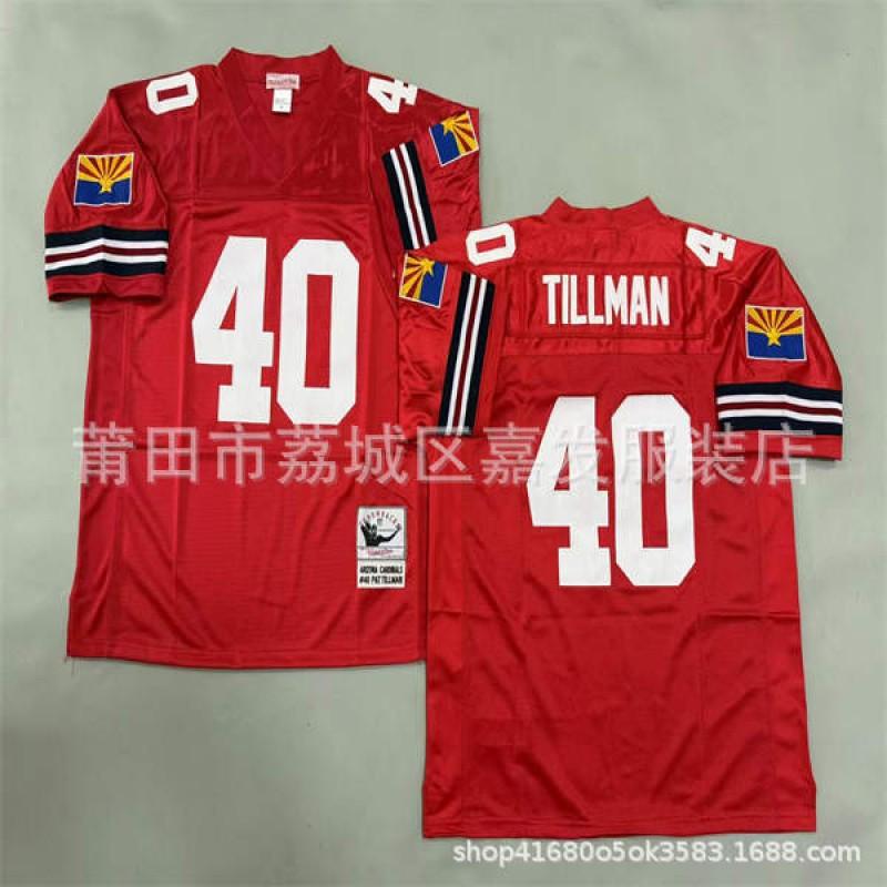 Retro Arizona Cardinals NFL Football Jersey Mens Cotton Team Uniform 40 Or 81 Number Fall Wear