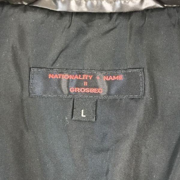 NATIONALITY+NAME=GROSBEC 70% Down Jacket Men L Dark Brown Winter Outerwear(USED)