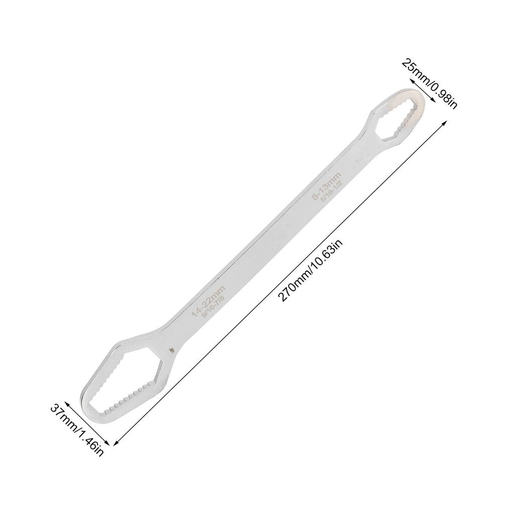 Double Ended Self Tightening Wrench Multifunctional   822mm Self Tightening Spanner for Auto Repair