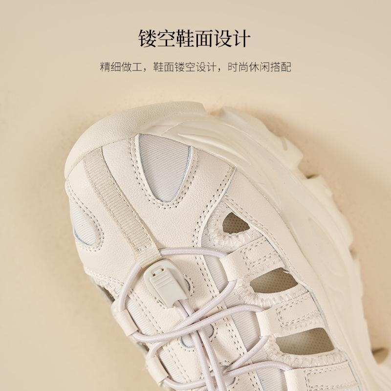 Augustine hollow dad shoes women 2025 summer new lightweight platform sports sandals little white shoes ins tide