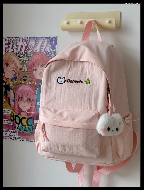 Schoolbag Japanese ins small fresh casual schoolbag female high school student college student cute backpack high value lightweight backpack