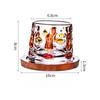 1 Set Of Creative Rotating Glass With Base Hand-painted Whiskey Glass Bar Glass Rotating Glass Cocktail Glass