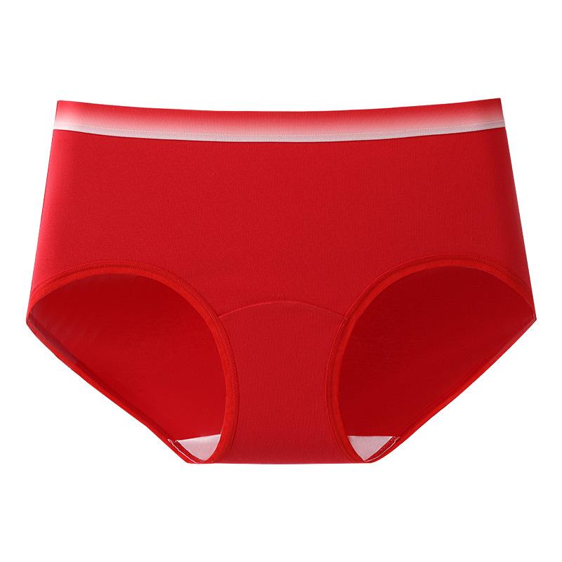 

Женские хлопковые антибактериальные трусы-слипы на весну и лето, с удлиненной ластовицей, высокой эластичностью, без следов, дышащие, средней посадки, треугольные M