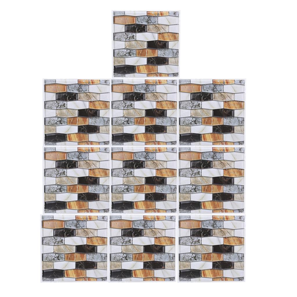 10PCS Self Adhesive Tile Sticker Anti Collision Wallpaper for Living Room Home Decoration