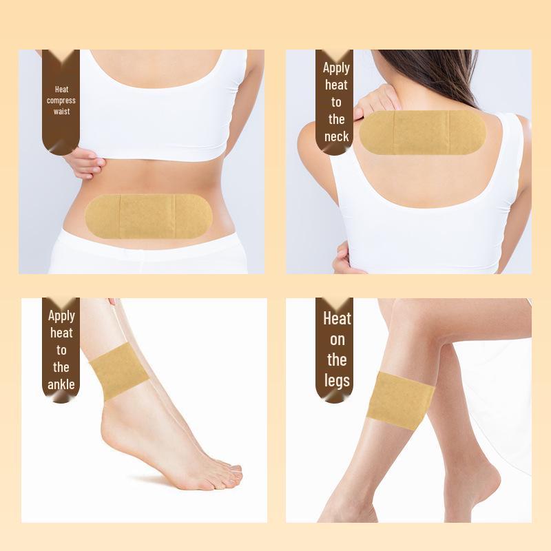 Moxa Herbal Heating Patches: Acupoint, Neck, Shoulder, Lumbar, Joint, and Body Warmth with Mugwort Hot Compress.
