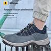 Anti-Smash, Puncture-Resistant, Oil & Acid-Resistant Breathable Leather Safety Shoes