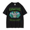 Funny I Only Take Creatine Gym Meme Graphic T-shirts Men's Oversized High Quality T-shirt Male Fashion Casual T Shirt Streetwear