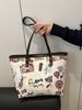 Women's 2025 Graffiti Street Trend Large Tote Bag for Commuting