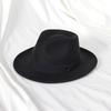 2022 Nuovo Cappello Fedora alla Moda da Uomo Cappello Jazz da Donna con Cravatta Elegante Cappello in Misto Lana Nero Primaverile Cappello in Feltro Casual da Esterno