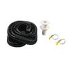 Flexible Bilge Pump Hose Kit PVC Complete Bilge Pumps tallation Kit 2pcs Clamps 6ft Hose Thru Hull Connector for Boats