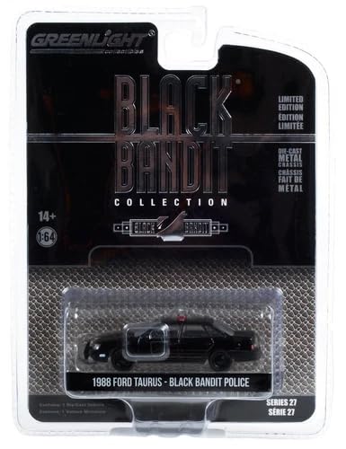 Greenlight 1/64 Scale Ford Taurus Police Black Bandit Diecast Model Car (Imported)