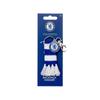 Chelsea FC Stripe Crest Keyring