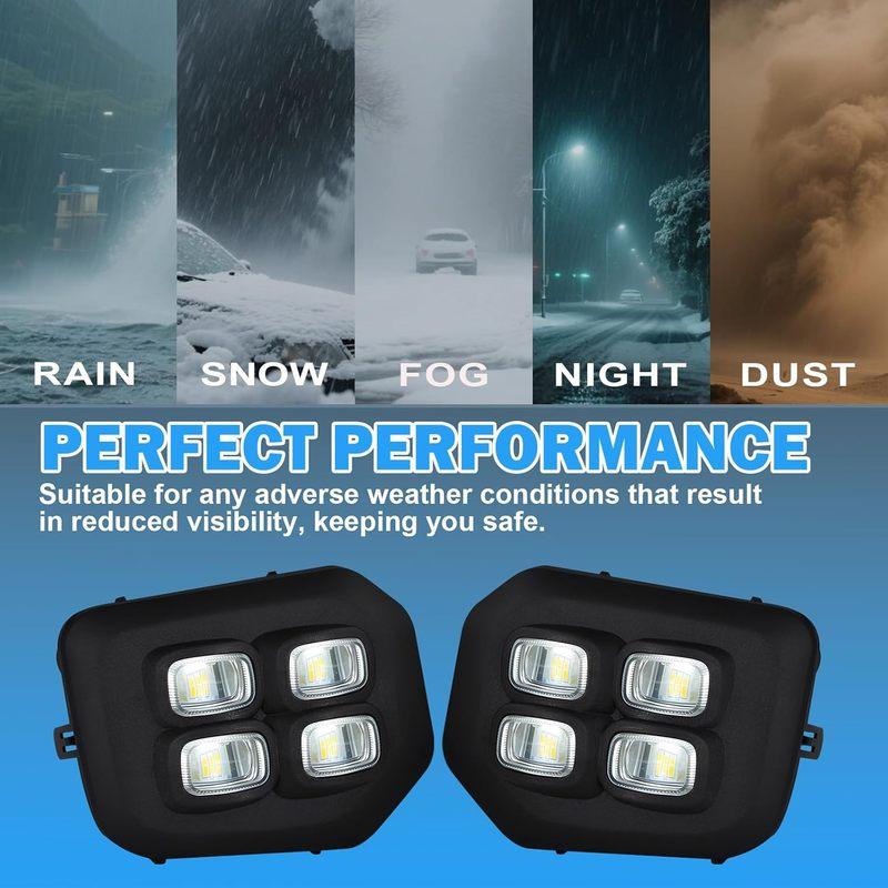 For Toyota Tacoma 2016 - 2023 (Fits SR,SR5 Model Only) 4 Eyes LED DRL Light Assembly Kit Daytime Running Light with Turn Signals