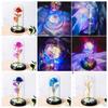 Romantic Rose Forever Flower In Dome Led Light Valentine Day Birthday Gift Decor