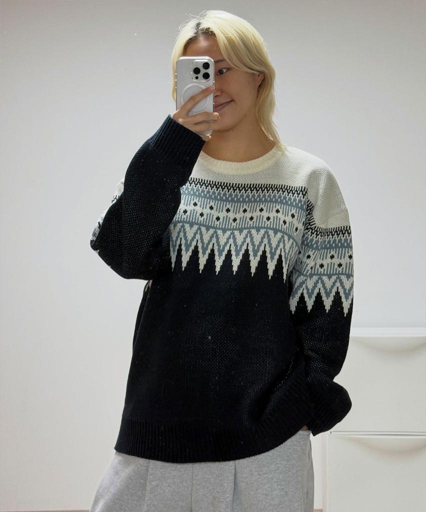 POLYGRAM Nordic Fair Isle Oversized Round Knit - 3 Colors