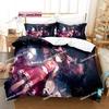 Touhou Project Bedding Set Printed Single Comforter Quilt Bed Cover Duvet Cover Pillow Case 3 Pieces Sets Kids Adult Size Kawaii