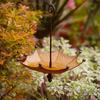 Hanging Bird Feeder Tray Bird Bath For Outdoors, Umbrella Shaped Wild Bird Feeders Tray For Bird Bath, Feeder For Outside, Metal Tray And Water