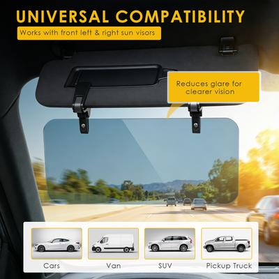 Estensione parasole per auto Blocco sole Antiriflesso Anti-UV Universale Regolabile Pannello di estensione Scudo Accessori interni auto