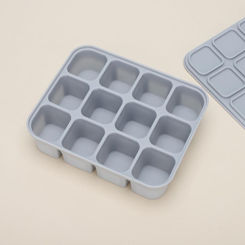 Baby Silikon BeikostbehälterAnti-Spießleicht aus der Form zu lösenEisfachLebensmittelechte Silikon-Gefrierbox