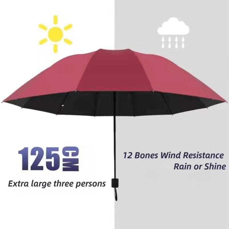 Extra Large Folding Unisex Umbrella, Dual-use for Sun and Rain, Sunshade Umbrella, Family Travel Umbrella