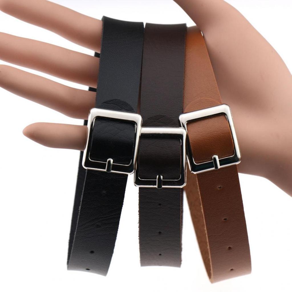 Women Vintage Faux Leather Choker Short Necklace Buckle Collar Punk Jewelry