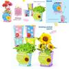 Science Experiment Diy Desktop Potted Plant Kit With Germination Seeds For Kids And Office Decor