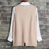 Autumn and Winter Knitted Vest Sleeveless Sweater Short Pullover Women Loose Waistcoat Irregular Hem