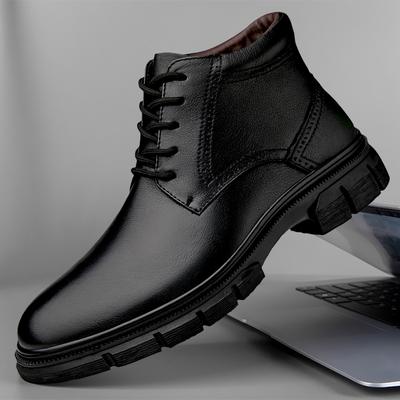 Stivaletti alla Caviglia da Uomo in Vera Pelle Stringati Lavoro Business Ufficio Scarpe Eleganti Marchio di Lusso Scarpa Alta da Uomo Stivali Base di Alta Qualità