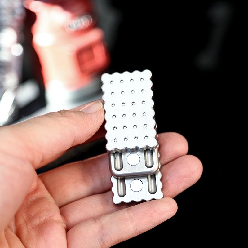 Edc Magnetic Push Card Stainless Steel Pushing Plate Fidgeting Mechanical Slider Coin Stress Ease Plaything Antistresse Relieve Stress