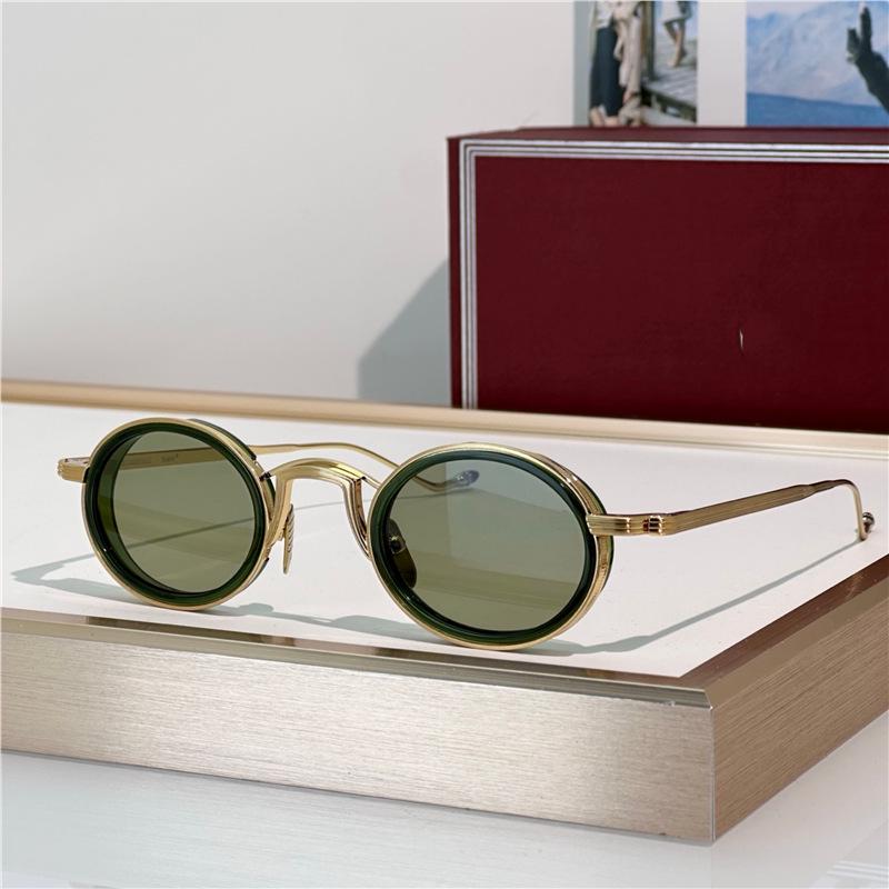 VARDA JMM Oval Metal Sunglasses: Handmade, Unisex, Trendy, Versatile for Casual Wear and Vacation Parties