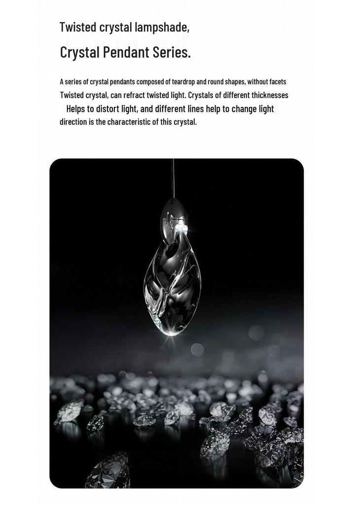 Modern Crystal Chandelier for Bedroom & Living Room - High-End Bedside Pendant Light