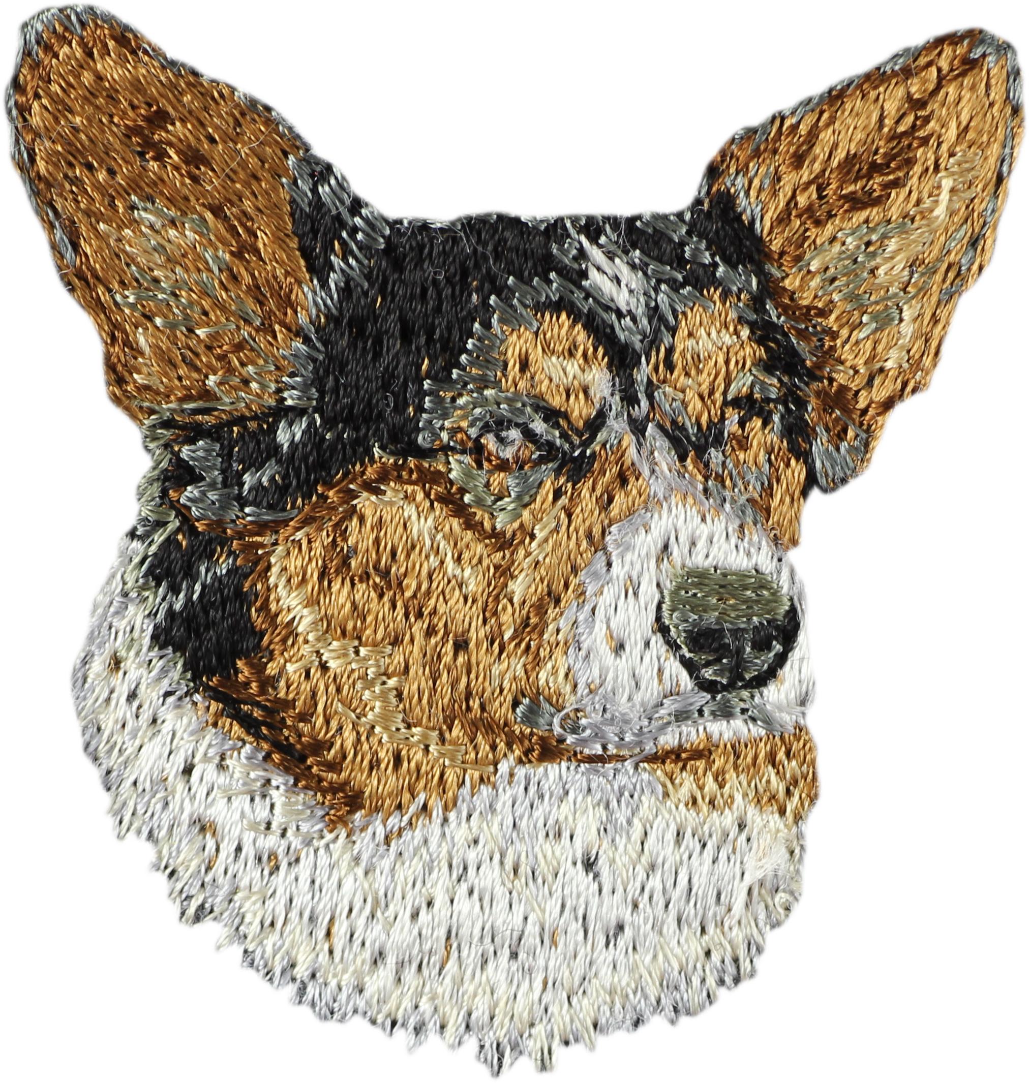 

Cardigan Welsh Corgi - dog-shaped patch, embroidered patch, unique decoration for Art-Dog backpack різнокольорові кольору