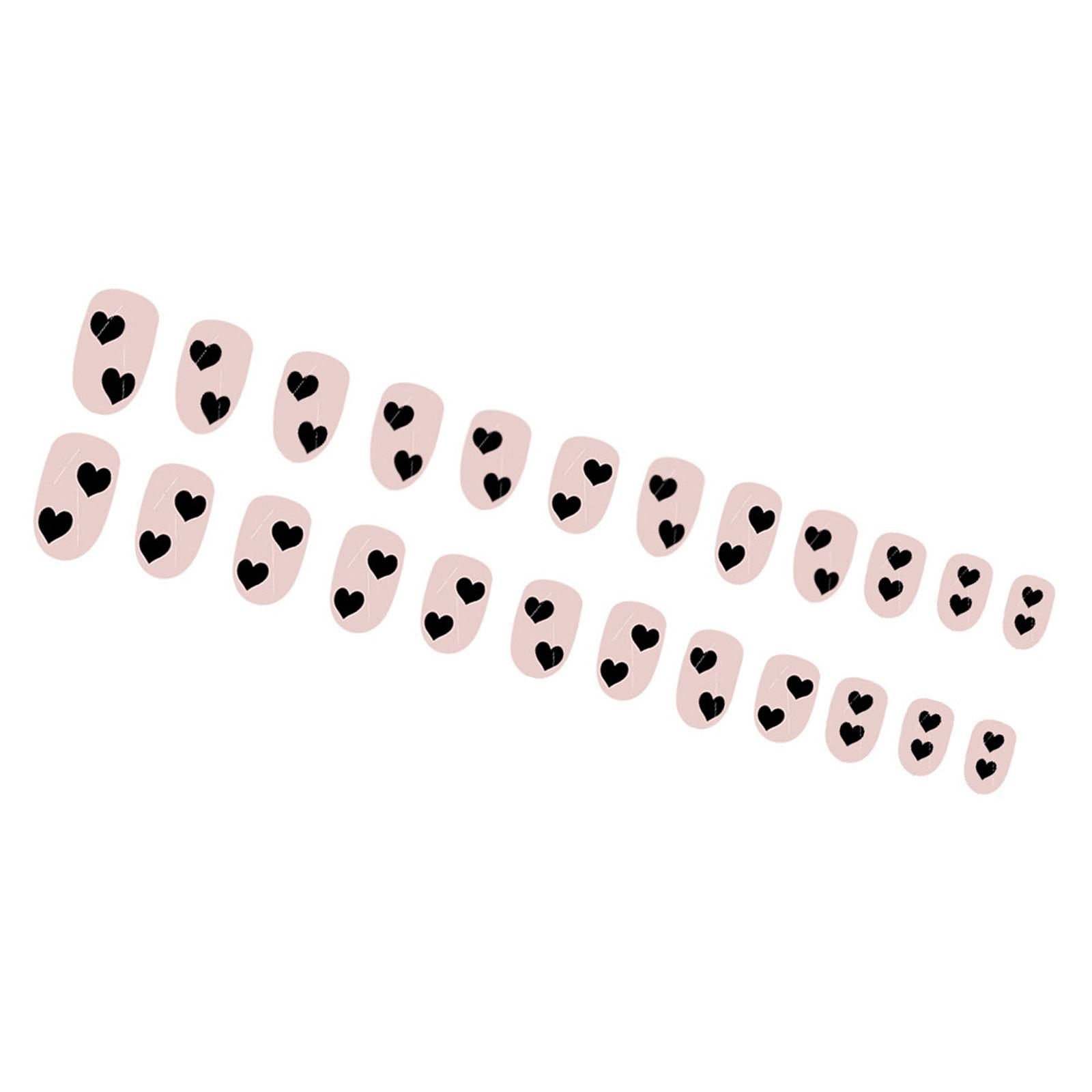 

Валентинка Пресс на ногтях Миндальные накладные ногти Глянцевый дизайн Накладные ногти Полное покрытие Искусственные акриловые ногти 24 шт 12 размеров