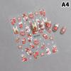 5D Embossed Christmas Nail Stickers Christmas Tree, Snowflakes, Elk, Snowman Nail Decal Autumn Winter Nail Supplies Decoration