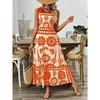 Vintage Art Deco Dress With 3d Print And High Waist For Casual Or Party Wear