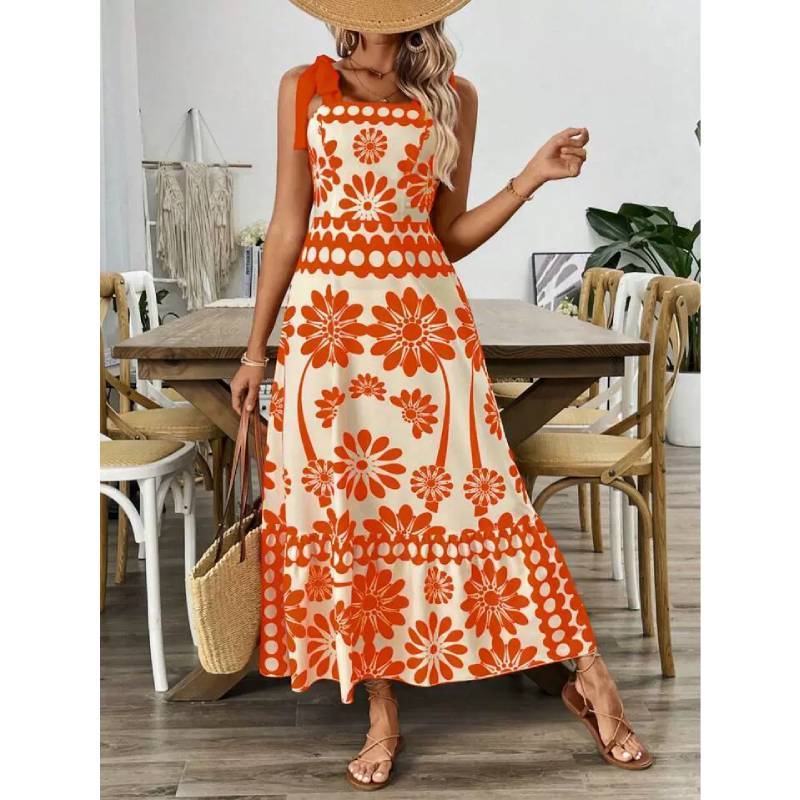 Vintage Art Deco Dress With 3d Print And High Waist For Casual Or Party Wear