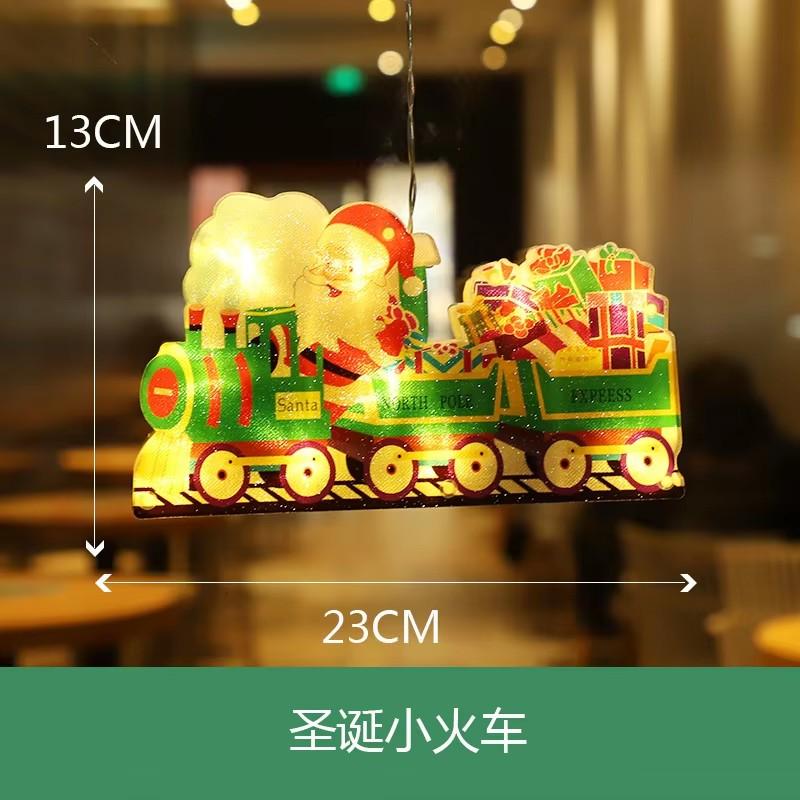 NEW Christmas Lamp Window Hanging Lamp Christmas Decorative Lamp Shop Window Room Decoration LED Sucker Light Small Colored Lamp