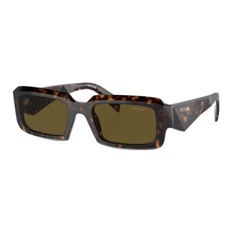 Prada Logo Acetate Rectangular Sunglasses Men sunglasses Havana-Brown SPR27ZSF19J09Z