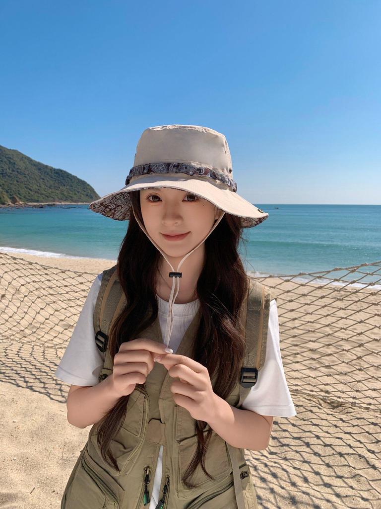 Women's Retro Cowboy Ethnic Style Wide Brim Sun Hat – Breathable Outdoor Beach Protection